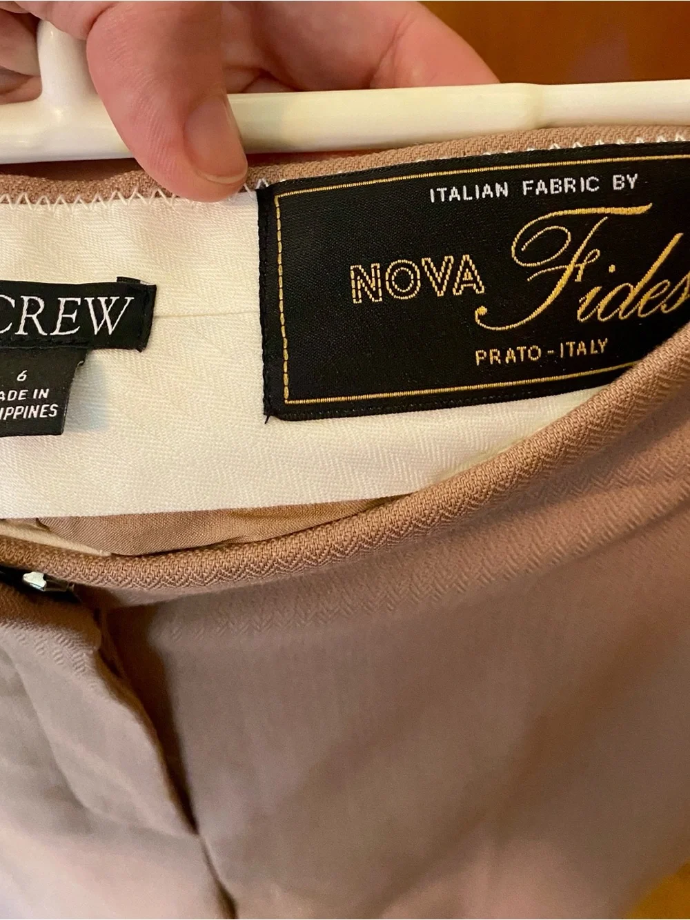 J. Crew Tan Nova Fides Crop Flare Wool Trousers Size 6
